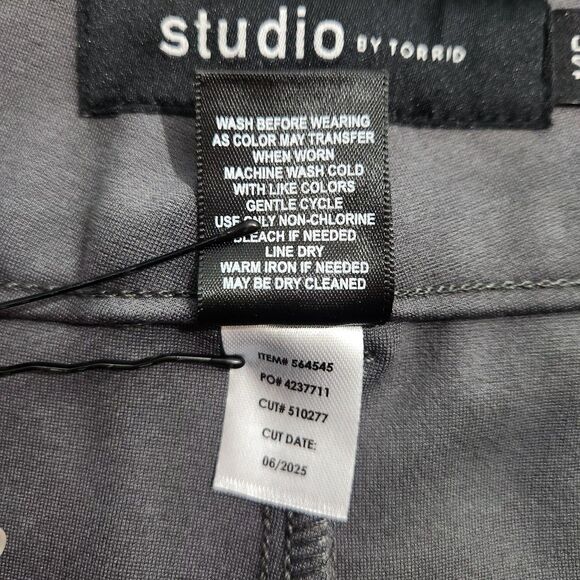 Studio By Torrid Women 14S Gray High Rise Luxe Ponte Bootcut Trousers - Picture 8 of 12